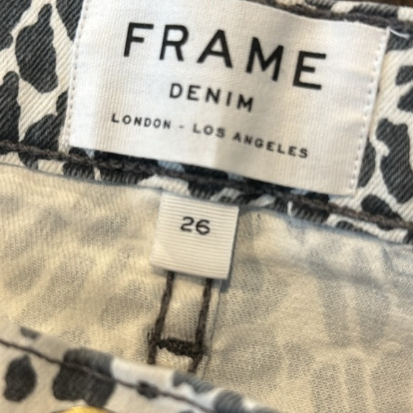 Frame Womens 26 Le High Animal Print Ankle Skinny Jeans High Waist Denim… - Picture 12 of 16